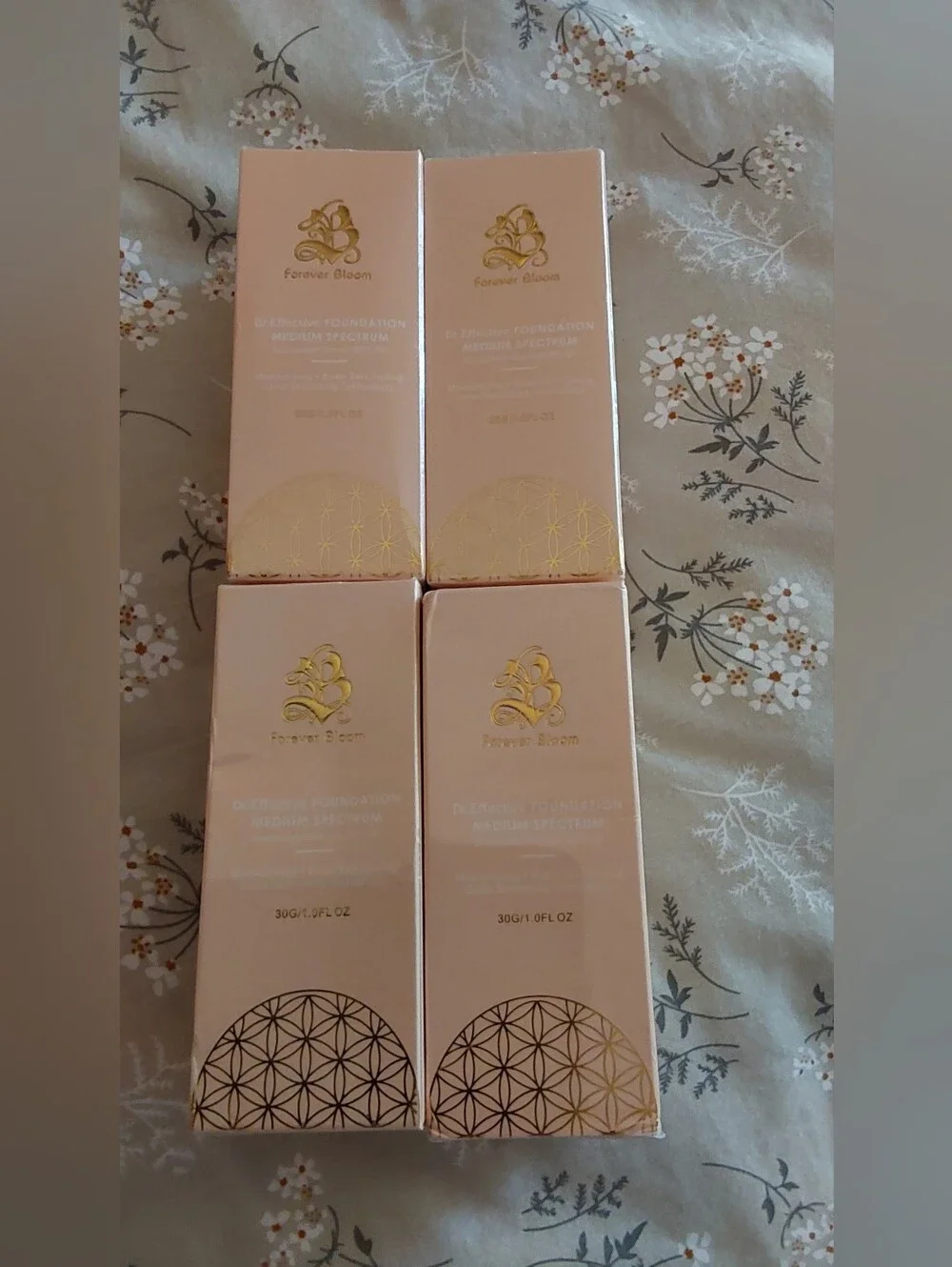 New Forever Bloom Biomimic Foundation Medium Spectrum - NEW IN BOX! set of 4